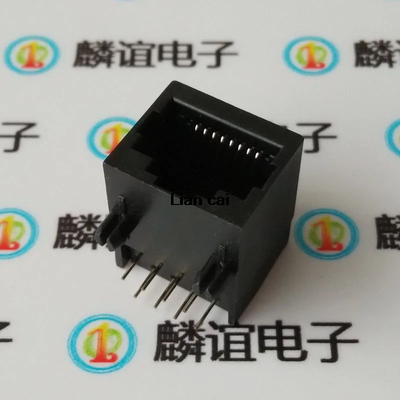 Conector de red hembra Modular de ángulo recto, conector LAN, PCB, 8P8C, 8Pin, 100mm, RJ45 56, 17,8 piezas