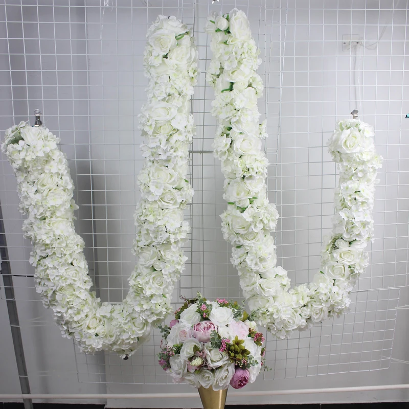 SPR Free Shipping rose arch row flowers 2m/piece wedding decoration flower arrangement backdrop table centerpiece flore