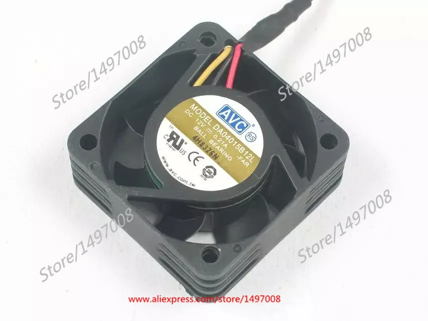 

AVC DA04015B12L -FAR DC 12V 0.21A 40x40x15mm Server Cooling Fan