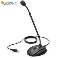 FIFINE K052 Gooseneck Microphone for Teaching Classroom Online Meeting Video Social APP USB suit for PC Laptop Height Adjustable