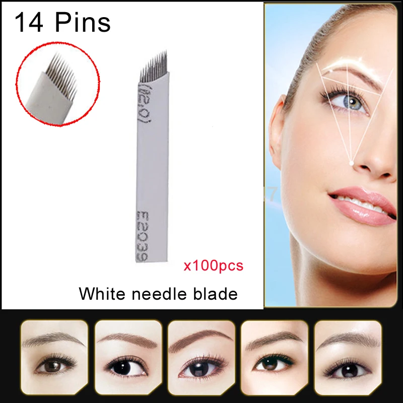 2018 Rushed Hot Sale Pins Tattoo Needles Microblading Needling Blades 316 Stainless Steel Permanent Makeup Blade 3d Agulha