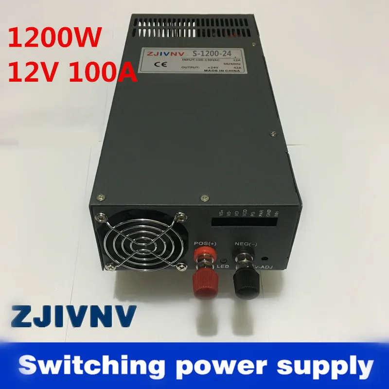 

High power 1200W 12V 100A Switching Power Supply for industrial, led used AC 110v or 220V Input AC to DC (scn-1200-12)