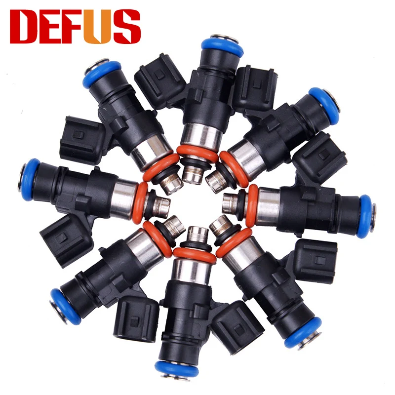 8pcs Fuel Injector 0280158051 650CC With Plugs Connector For Modified Car 12 holes High Performance Bico Nozzle Injection NEW