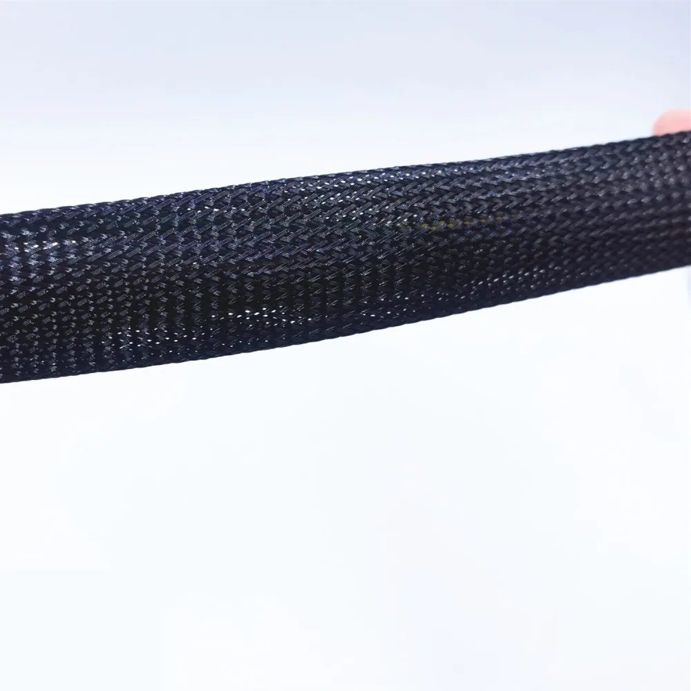 Black Insulated Braid Sleeving 4/6/8/10/12/16/20/25/30/40/50mmTight PET Wire Cable Protection Expandable Cable Sleeve Wire Gland