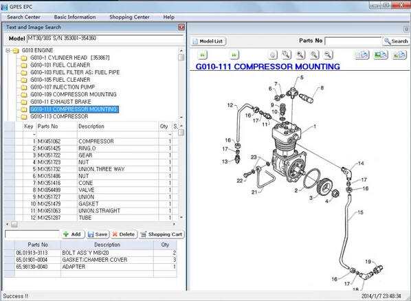 free shipping Doosan Infracore GPES(parts catalog)Spare parts catalogue Daewoo doosan Equipments 2014-03 work more pc