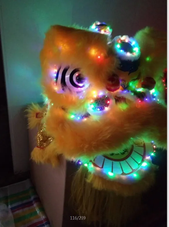 LED Light Lion Dance Equipment Wushu Lion Dancing Costume Lion dance Chinese festival business evening cosplay costumes