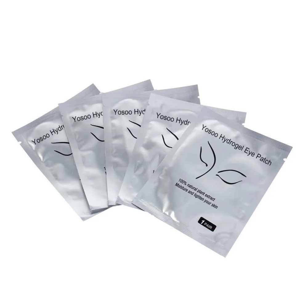 2025 New Sliver 50 Pairs Eyelash Extension Under Gel Eye Pads Eye Mask Paper Patches Tips Sticker Make Up Tools Mask Pack