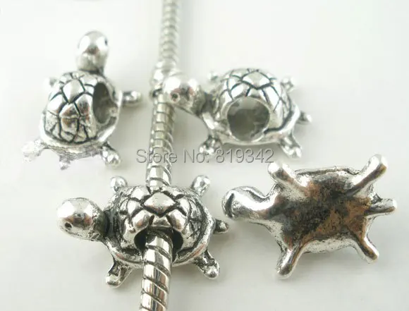 

Free Shipping 20pcs antique Turtle Charms Beads Fits European Charm Bracelet 19x13mm Jewelry Findings J0443