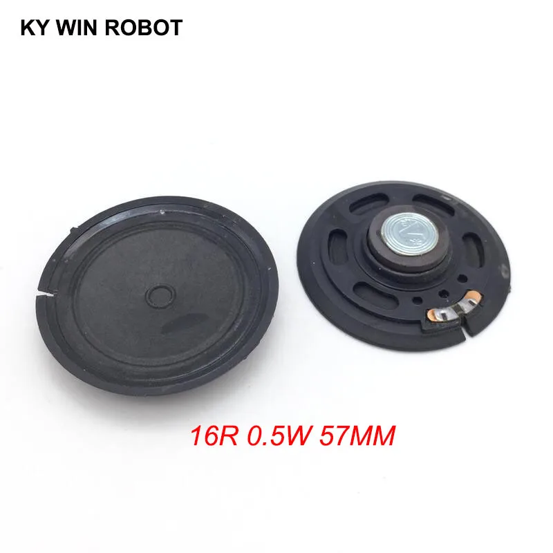 2pcs New Ultra-thin speaker Doorbell horn Toy-car horn 16 ohms 0.5 watt 0.5W 16R speaker Diameter 57MM 5.7CM thickness 10MM