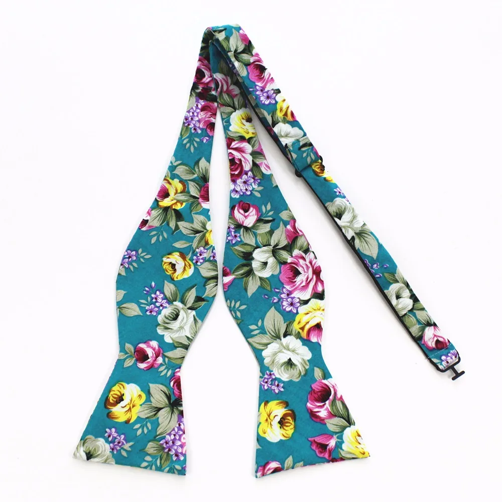 Ricnais Fashion New Cotton Self Tie Bow ties For Men Luxury Tie Floral Bowtie For Party Noeud Papillon Business Wedding