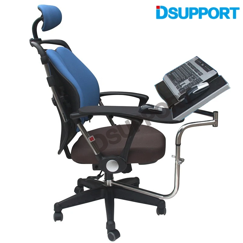 Multifunctional Full Motion Chair Clamping Keyboard/Laptop Desk Holder+ Square Mouse Pad +Chair Arm Clamping Mouse Pad