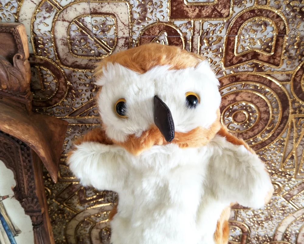 Children Night Owl Bird Hand Puppet Stuffed Plush Toy