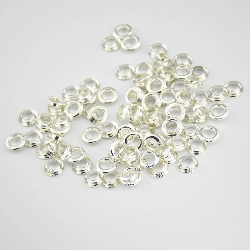 500pcs 925 Stamped Silver Plated Beads Grommet Fit European charm Glass Beads making 9.5x3.5 mm (Fit 5.8mm Hole), 250 pairs