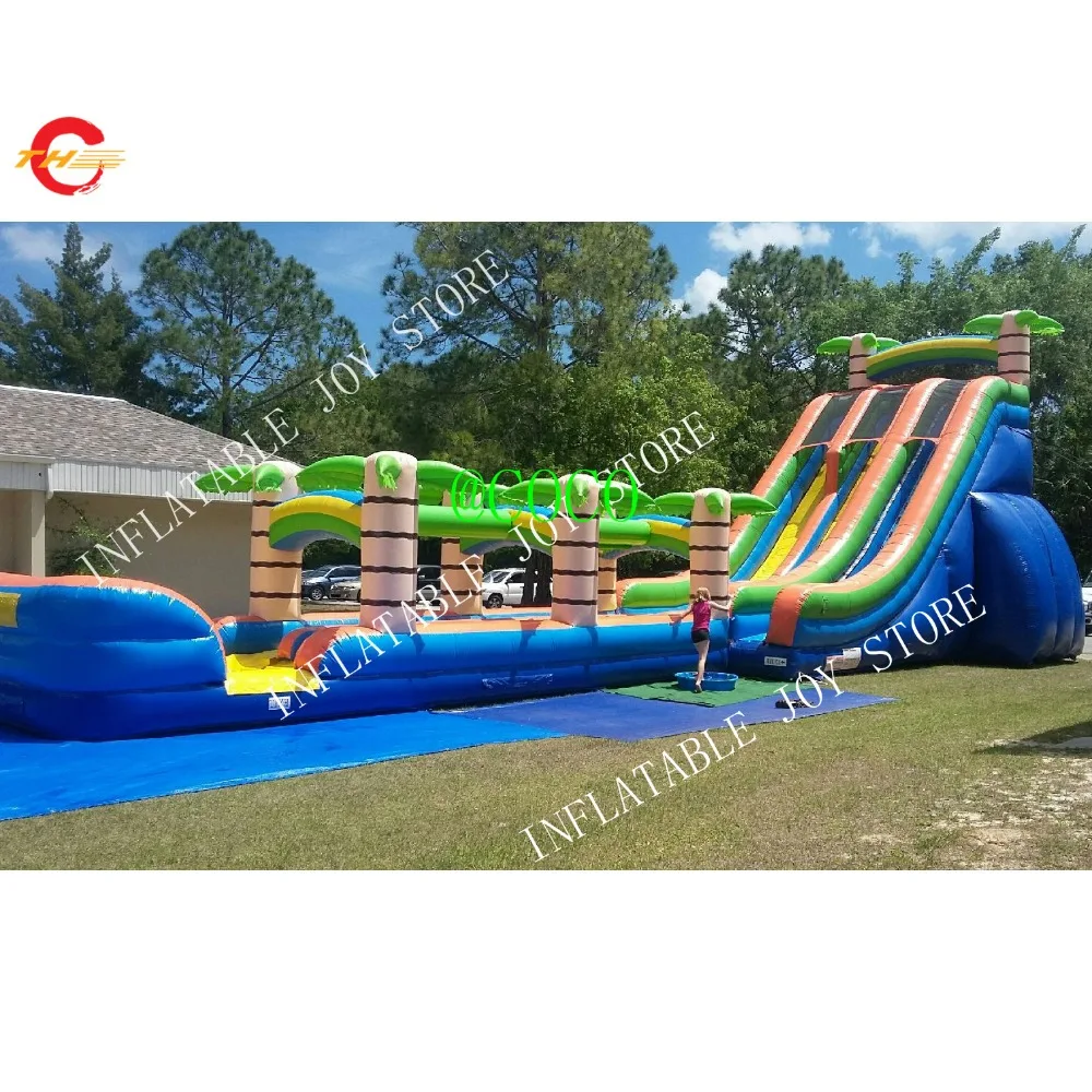 16x5x6m high commercial inflatable slide, inflatable slide N slip, adults N kids inflatable water slides