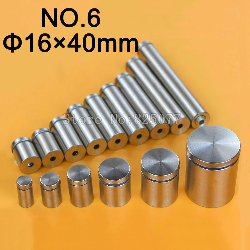 DHL 1000PCS Diameter 16x40mm Stainless Steel Standoffs Pin Nails Hollow Screw Acrylic Billboard Advertisement Fixing Screw KF948