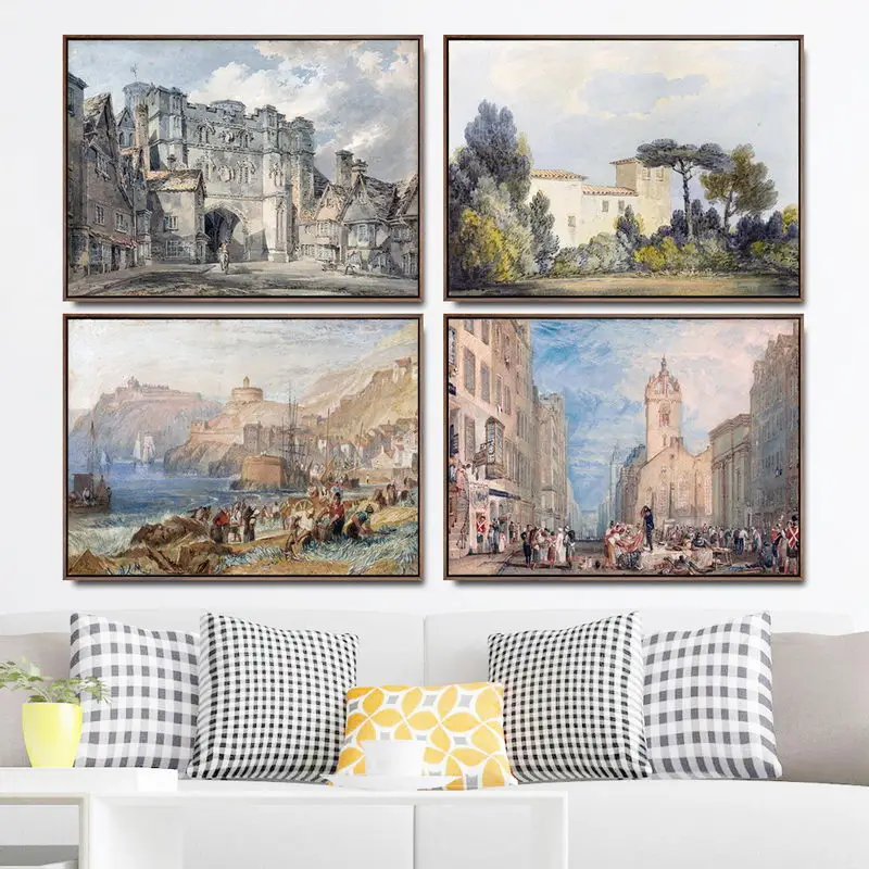 Home Decoration Art Wall Pictures Fro Living Room Poster Print Canvas Paintings Joseph Mallord William Turner Architecture