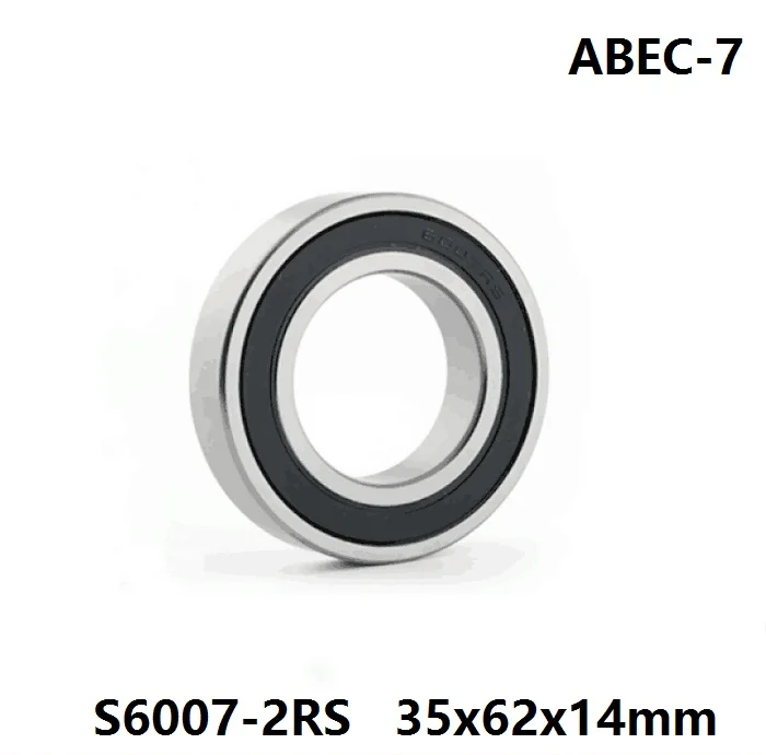 S6007-2RS S6007 2RS 35x62x14 mm ABEC-7 Stainless Steel hybrid Si3n4 ceramic bearing for fishing reel 35*62*14 6007 6007RS