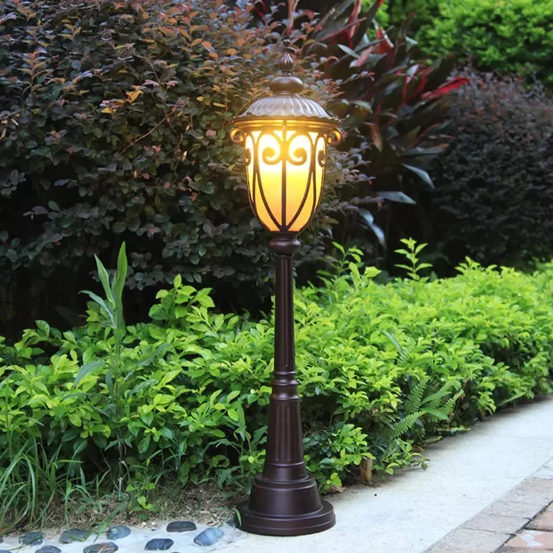 

HAWBOIRRY European outdoor waterproof thickening upright lamp waterproof rust lawn landscape courtyard aisle outdoor floor lamp