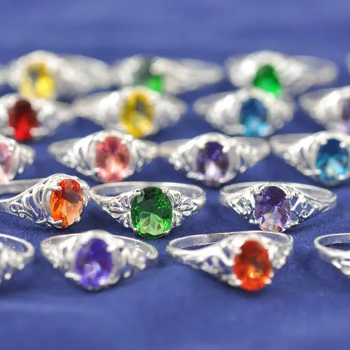 100cs without gift box mixed colors sizes 925 Sterling Silver jewelry ring fashion rings 925 jewelry