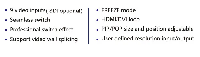 SDI 입력 LED 비디오 프로세서 스위처 스케일러, 스피드리더 JSTRON LVP2200S, 풀 컬러 렌탈 LED 디스플레이용
