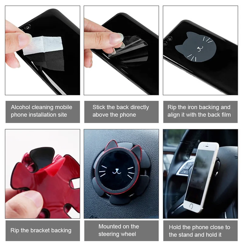 Magnetic Car Phone Holder Steering Wheel Mobile Smartphone Stand Magnet Support Cell In Car GPS For iPhone 13 XS Max Xiaomi mi9