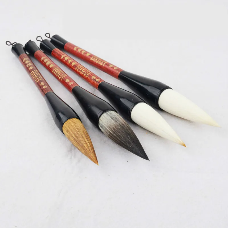 Chinese Calligraphy Brushes Pen Big Hopper-shaped Brush Weasel Hair Woolen Hair Brush Pen Good Elasticity for Writing Couplets