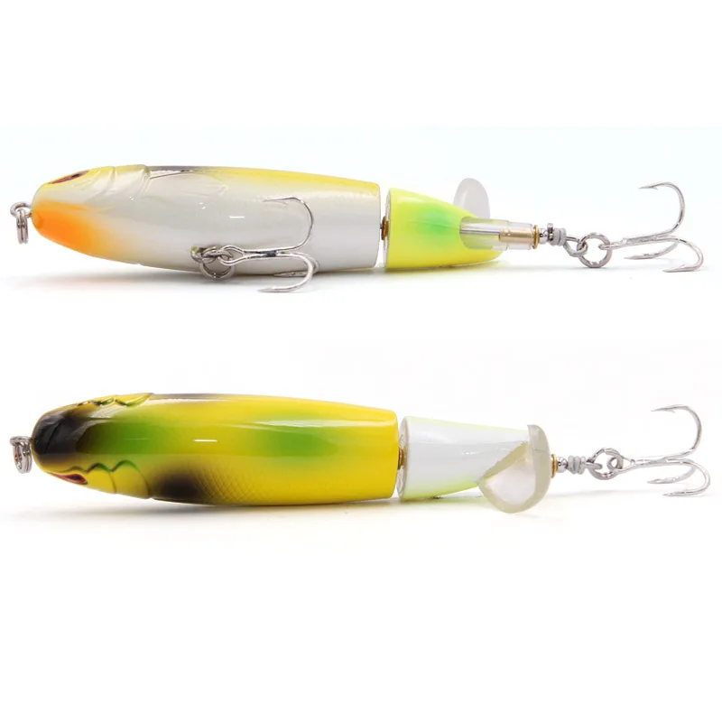 TacklePRO PE20 Whopper plopper  Floating  Fishing Lure Soft Rotating Tail 13g/90mm Hard Bait Topwater Fishing Gear Shone baits