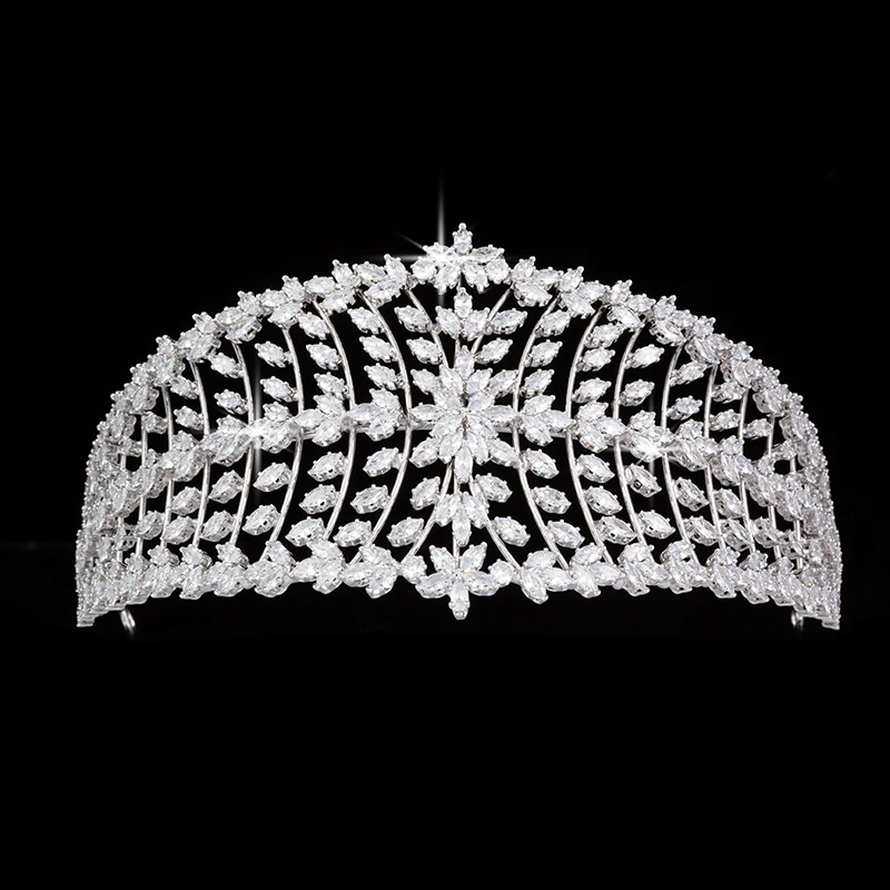 

Tiaras And Crowns HADIYANA Bridal Hair Accessories Elegant For Women Wedding Zircon And High Quality BC5315 Accesorios Mujer