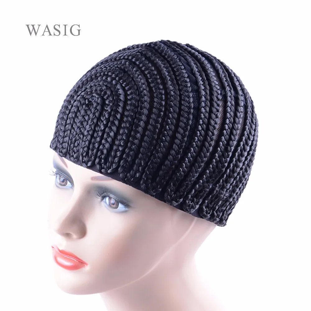 

Super Elastic Cornrow Cap For Weave Crochet Braid Wig Caps For Making Wigs Weaving Braid Cap Wig Net Black Color 1PC