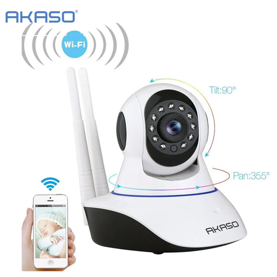 

AKASO wireless HD IP camera 720p wi-fi cctv home security camera video surveillance wifi baby monitor two way audio