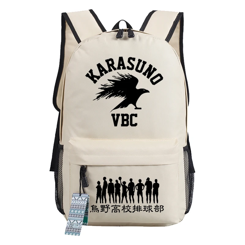 Haikyuu Karasuno VBC Women Backpack Canvas Travel Bagpack School Backpacks For Teenage Girls Anime Bookbag Rugzak Shoulder Bags