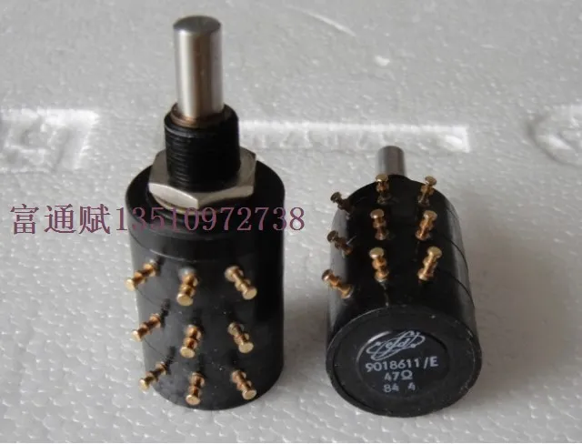 

[VK] Japan ed wirewound potentiometer 9018611/E 3 tie 47R handle high 24.5mm round shaft switch