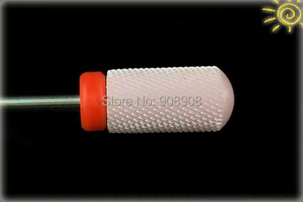 Free Shipping 1pc 3/32'' New Pink Ceramic Nail Drill Bit Smooth Top Nail Art Salon Manicure & Beauty Care Machine Cutter Tools