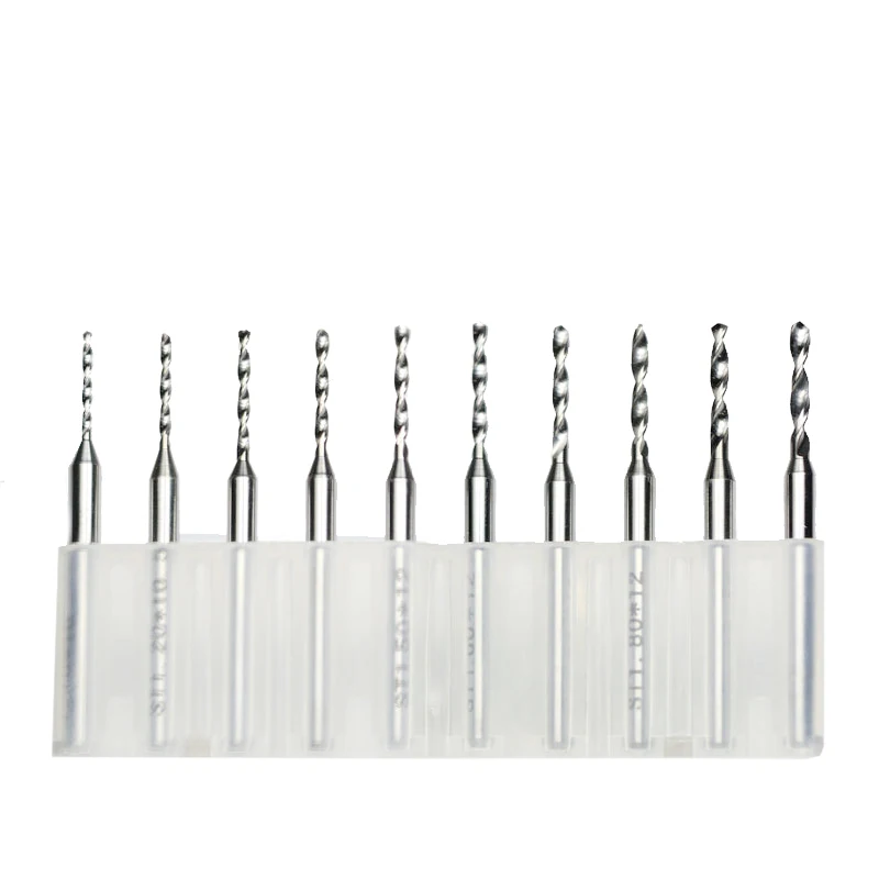

New 10pcs 1.5mm Carbide PCB CNC Engraving Bits End Milling Cutter Drill HUHAO