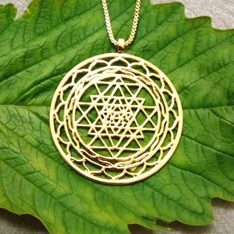 Sri Yantra pendant  Silver plated necklaces & pendants for women