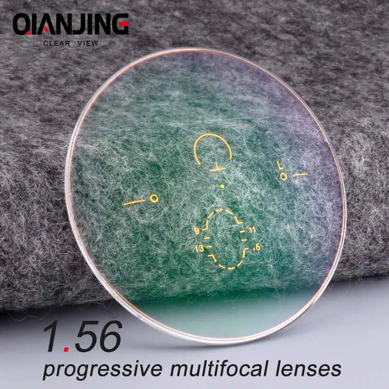 

QJ 1.56 Digital Free Form Progressive No-Line Multi-Focal Prescription Customized Optical Lenses With Anti-Reflection Coating