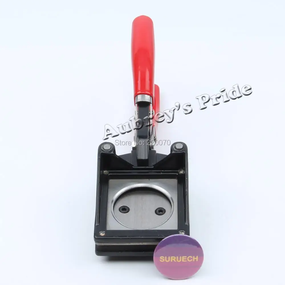 NEU Handgehaltener manueller runder Stanzschneider für 1" 25 mm Knöpfe (tatsächliches Schneiden der Größe 35 mm) Papier-Grafik-Stanzformschneider für Pro Button Maker – Detail 5