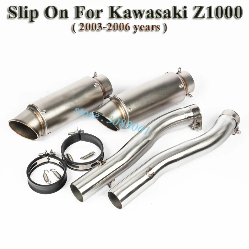 Slip On For Kawasaki Z1000 Z1000SX 2003 2004 2006 2005 Motorcycle SC Exhaust Escape GP Racing Modified Muffler Middle Link Pipe