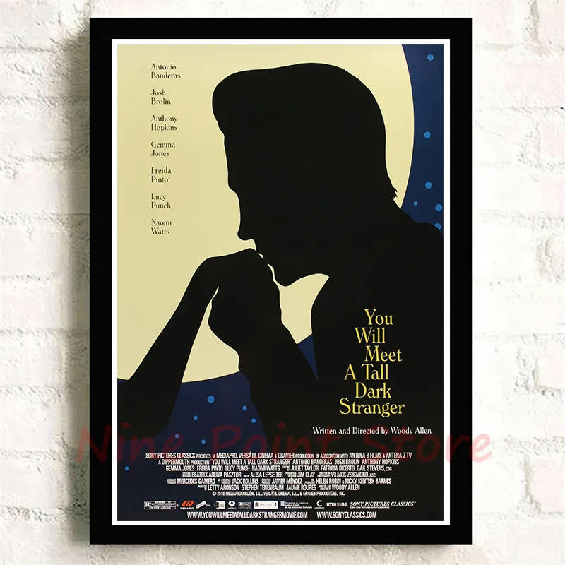 Woody Allen White Coated Paper Movie Poster Wall Sticker Home Decora wall sticker Frameless