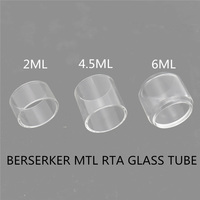 2pcs Replacement Glass Tank for Vandyvape Berserker MTL RTA 2ml 4.5ml Straight and 6ml bubble glass Fatboy Tube