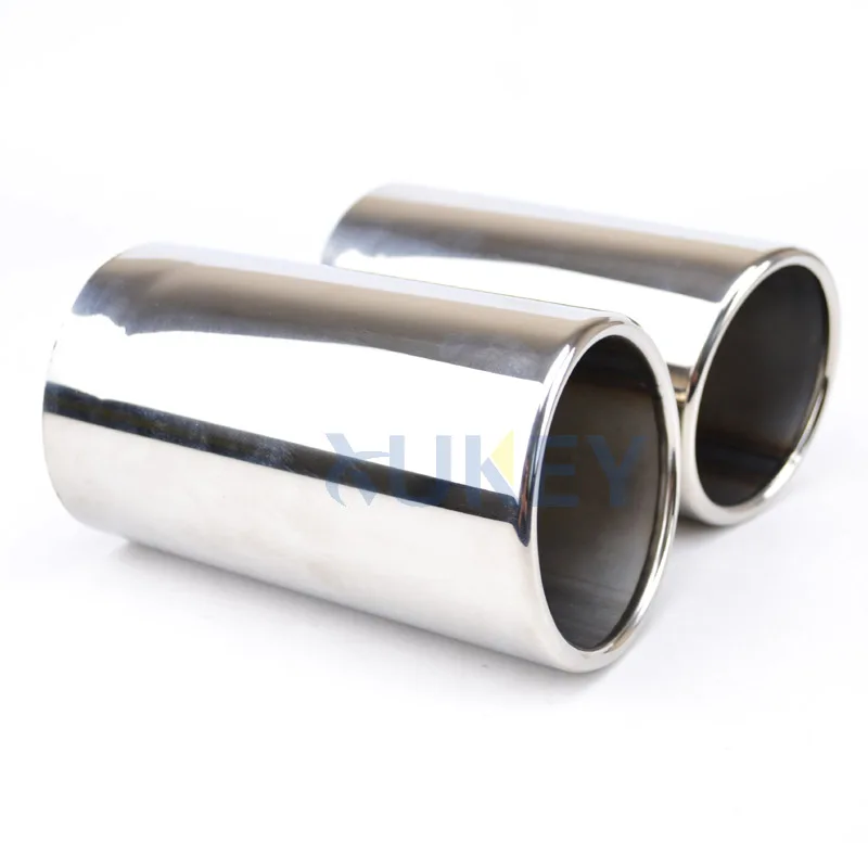 2Pcs Stainless Steel Exhaust Muffler Tip For VOLVO XC60 2009-2013 2.0T Tail Pipe Tailpipe Finisher End Trim Mufflers Tip Cover