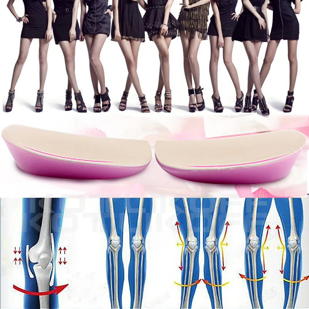 Orthopedic Shoes Sole Insoles O/X Type Leg Insoles Shoe Inserts Medial Lateral Heel Wedge Lift Silicone Pads Corrective Unisex