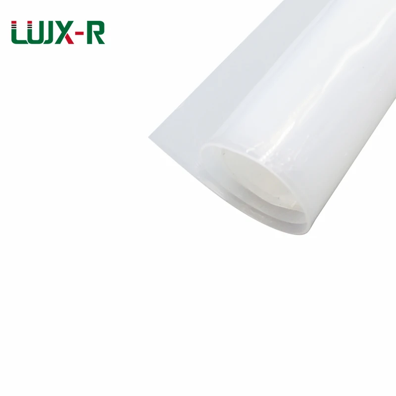 LUJX-R 500*500mm Silicone rubber Sheet Heat Resistant Thickness 0.5/1/1.5/2/3/4/5 White clear translucent Rubber Gasket Sheet