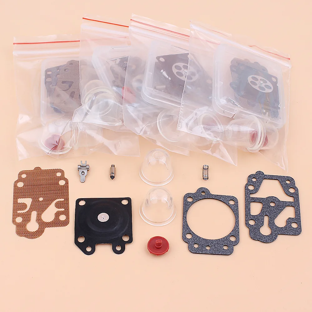Kit de carburador para desbrozadora, 43CC, 52CC, 40-5, 44F-5, 34F, 36F, 139F, Mitsubishi TL33, TL43, TL52, CG260, CG330, CG430, CG520, 5 unidades