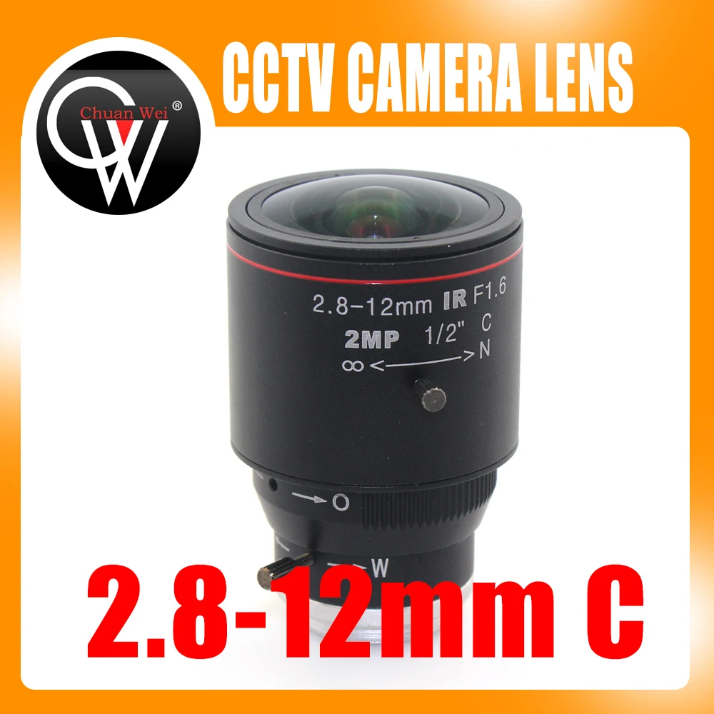 

2MP HD 2.8-12mm cctv lens C Mount Manual Focal IR 1/2" 1:1.4 for Security CCTV Camera IP Camera