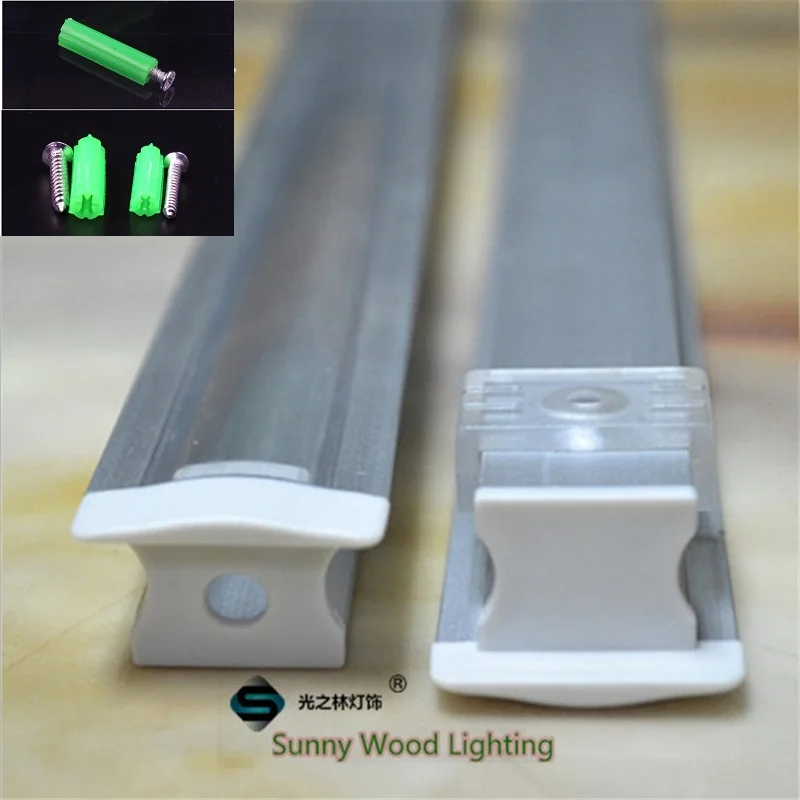 10pcs/lot  embedded led aluminium profile,inground led channel ,built in bar light housing  for 12mm PCB board  led bar light