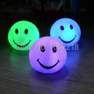 Night light Lovely changable color Round Smile Face LED  lamp, 7 colors changing Smiling nightlight For Baby / Children gift toy