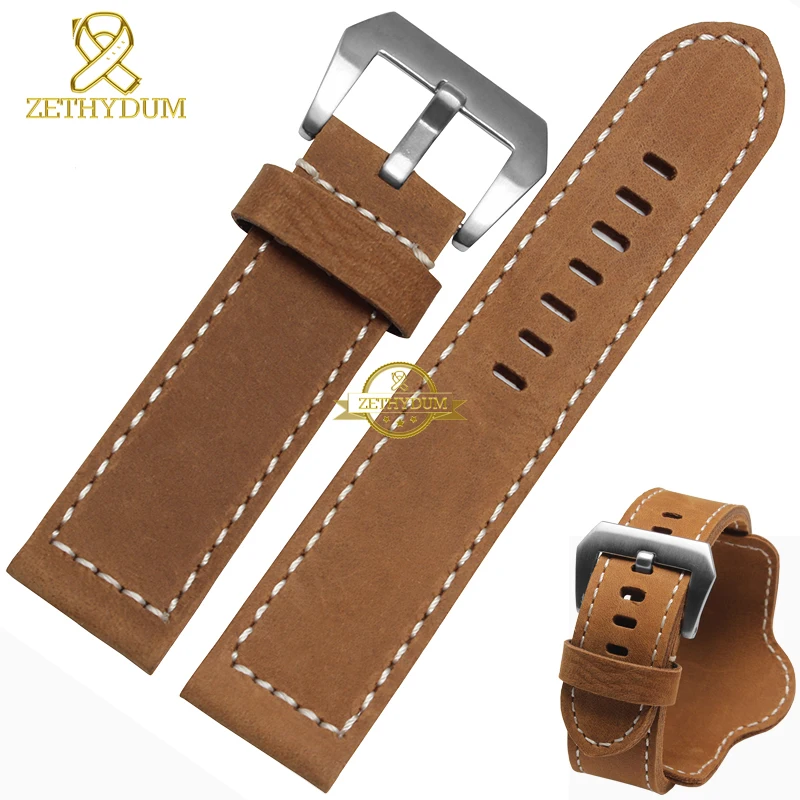 Genuine leather bracelet watch strap mens watch band wristwatches band Nubuck 20mm 22mm 24mm 26mm watch band swristband