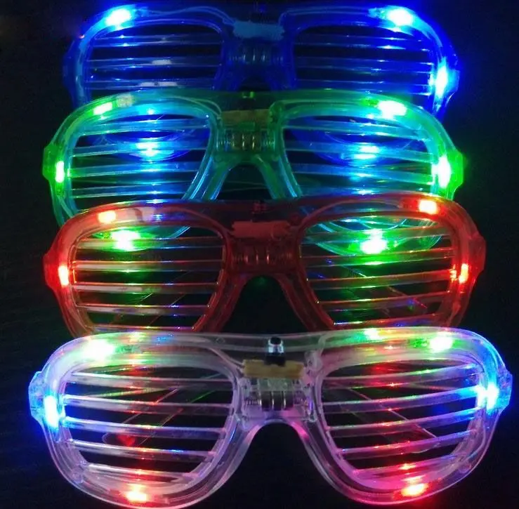 Shutters led Glow glasses concert cheer Halloween props dance Fluorescence luminous glasses Toy Christmas happy gifts