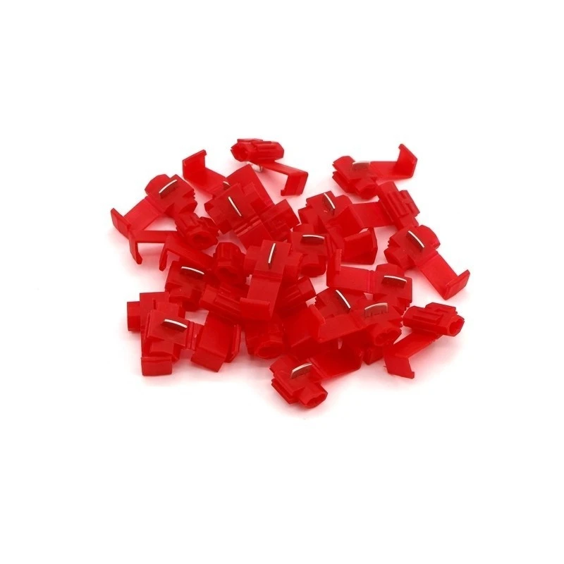 500PCS red Scotch Lock Electric Wire Cable Connector Quick Splice Terminal Crimp Nondestructive Without Breaking Line AWG 18-14